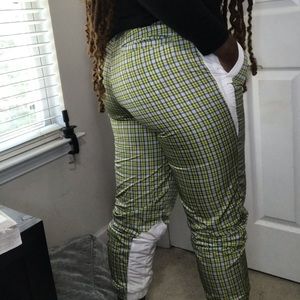 Plaid  and with White detailed TrackPants